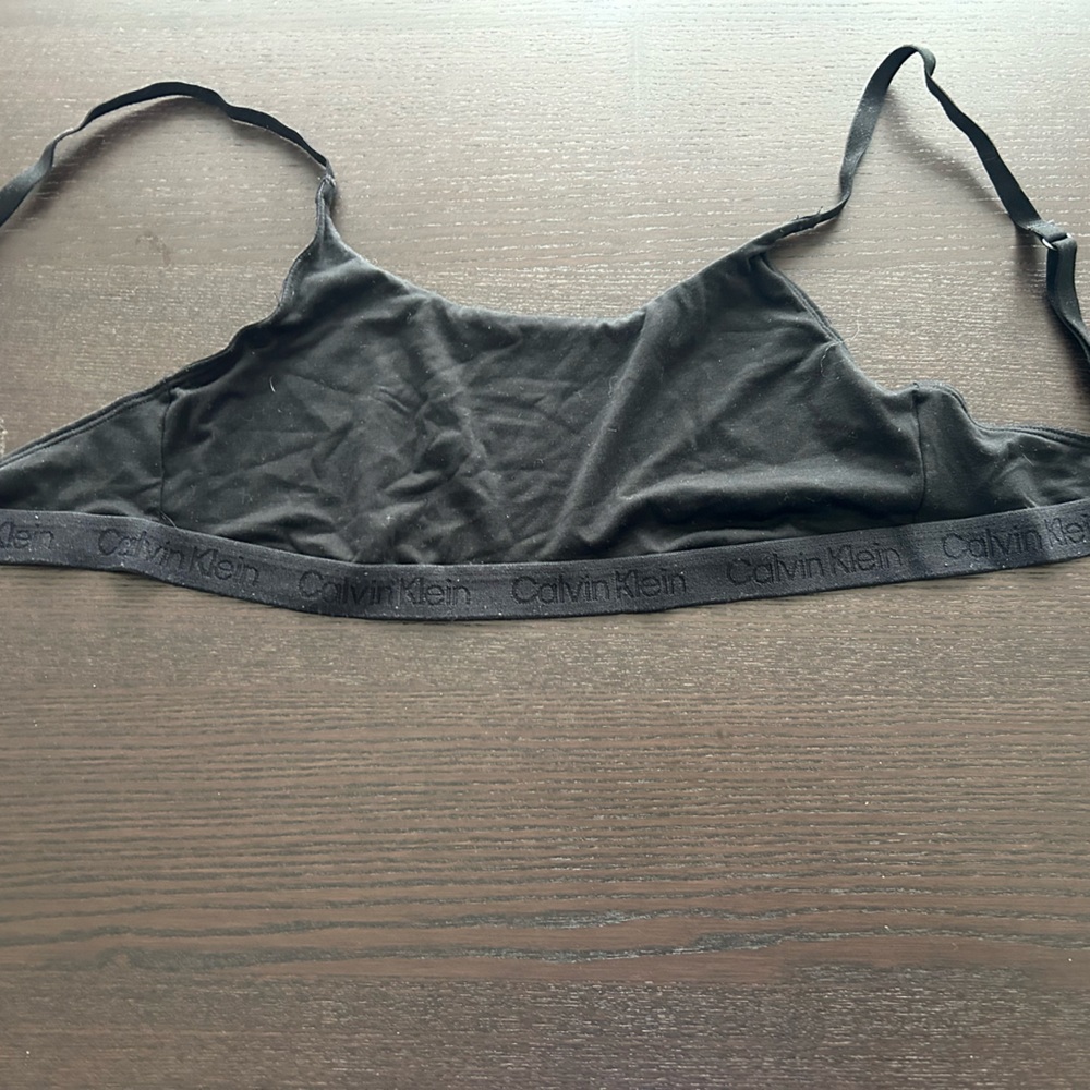 Black Calvin Klein sports bra